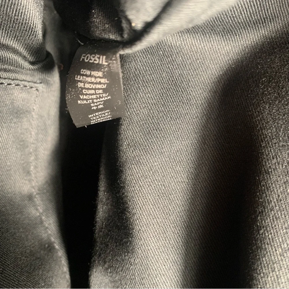 Fossil Black Emma Leather Tote Bag - Picture 5 of 8